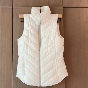 White puffer vest